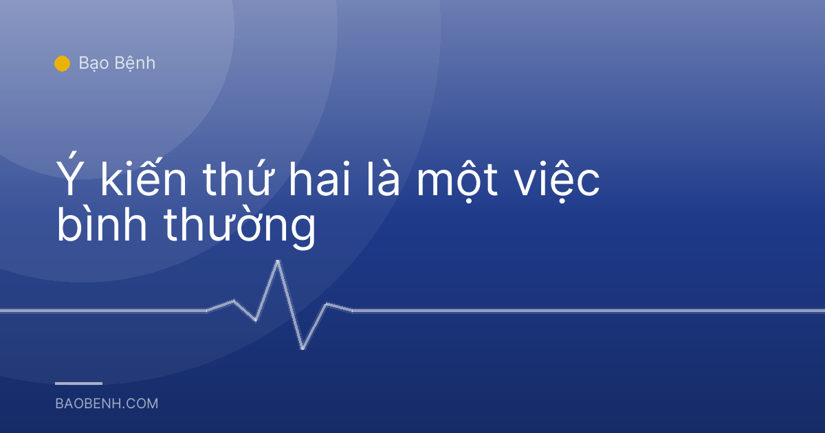 Ý kiến thứ hai là một việc bình thường
