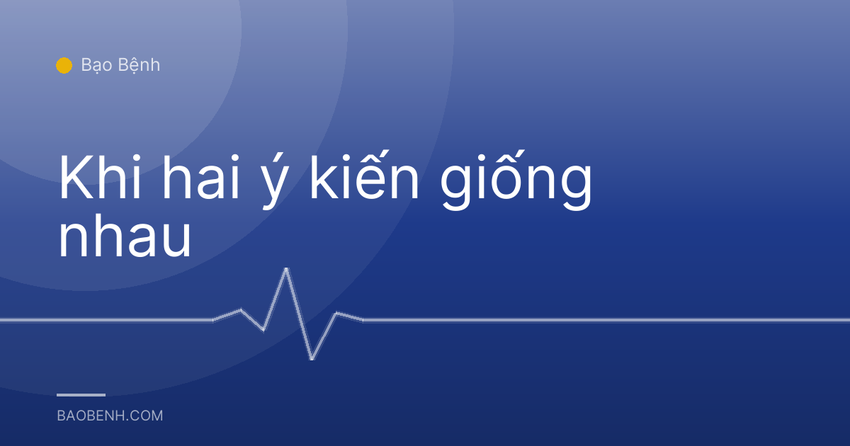 Khi hai ý kiến giống nhau